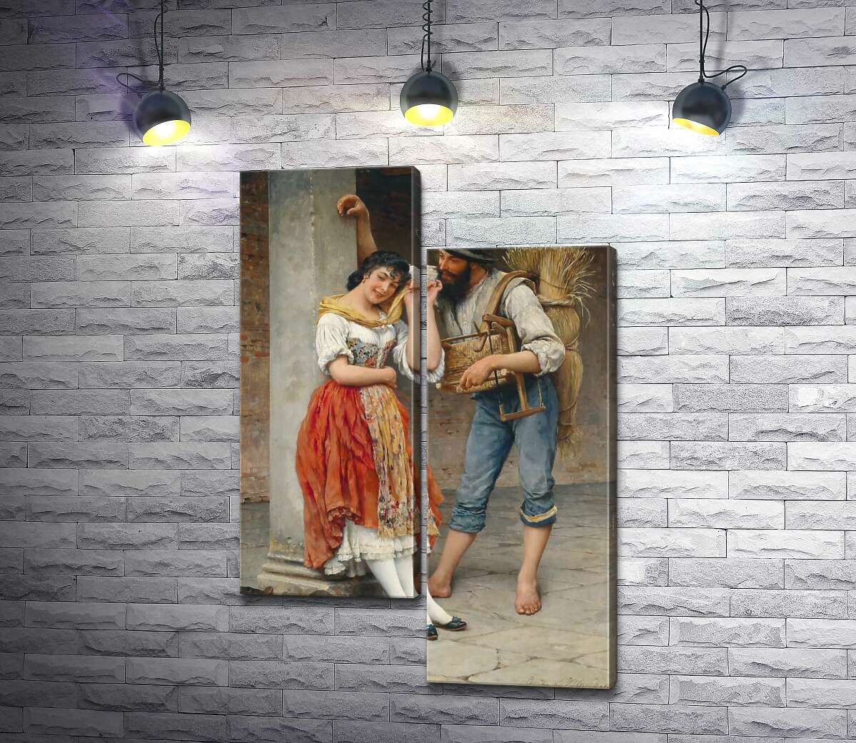

Модульная картина ArtPoster Паук и муха (The Spider and the Fly) - Эжен де Блаас (Eugene de Blaas) 100x151 см Модуль №5