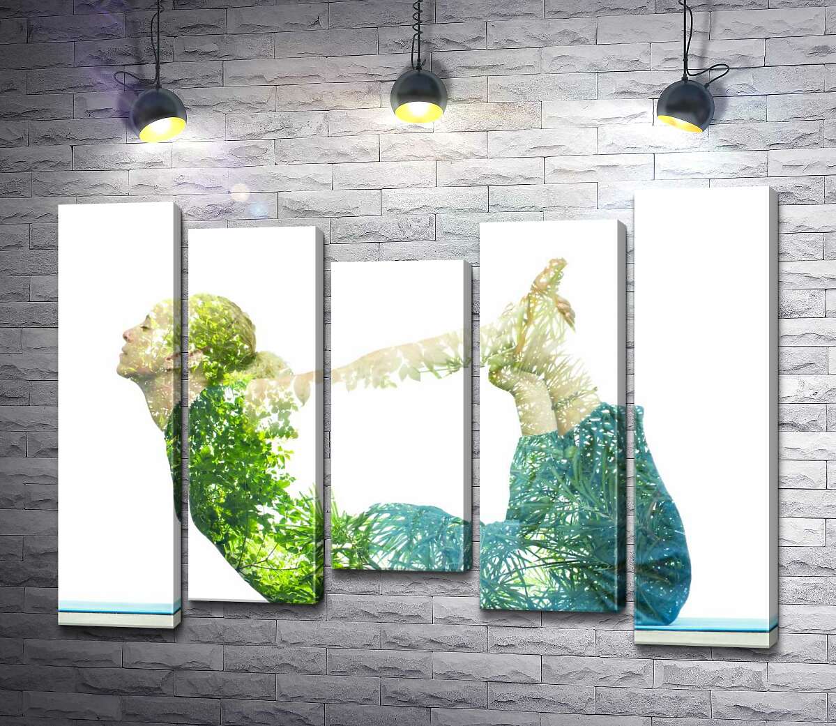 

Модульная картина ArtPoster Природа оживает в позе йоги 100x73 см Модуль №28