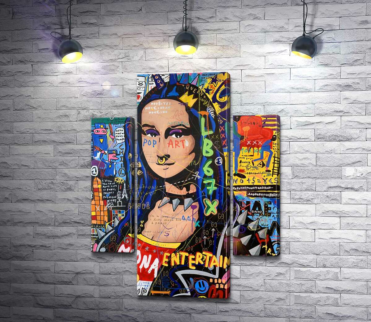 

Модульная картина ArtPoster Панк Мона Лиза (Punk Monalisa) - Джисбар 80x109 см Модуль №7