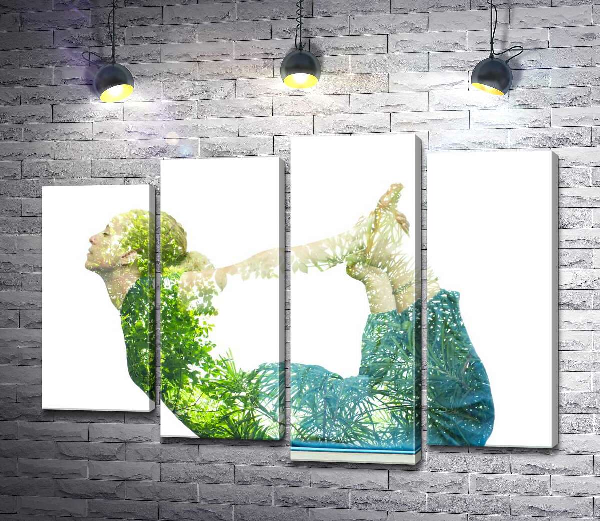 

Модульная картина ArtPoster Природа оживает в позе йоги 132x96 см Модуль №21