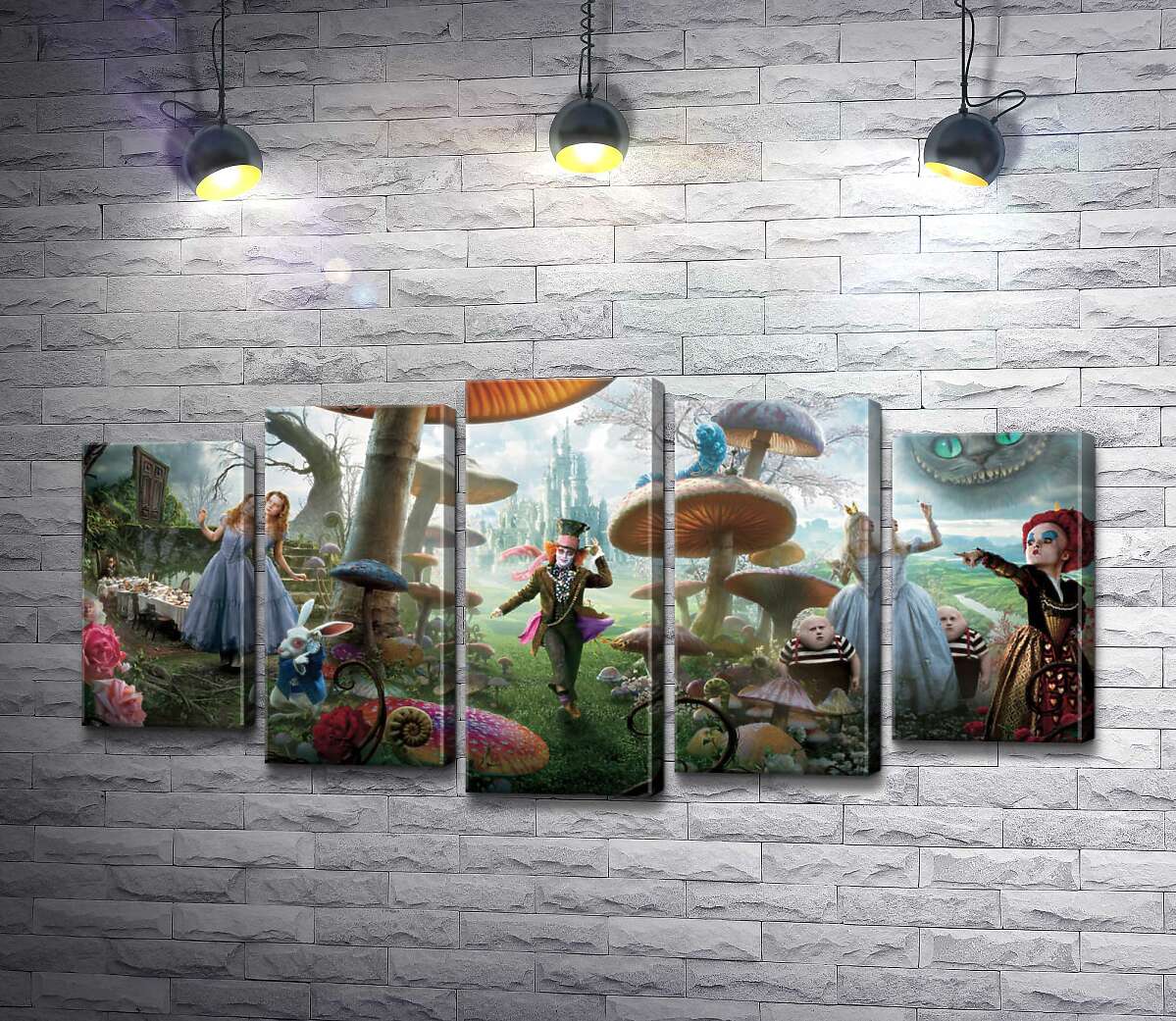 

Модульная картина ArtPoster Причудливый постер к фильму "Алиса в стране чудес" (Alice in Wonderland) 130x66 см Модуль №26