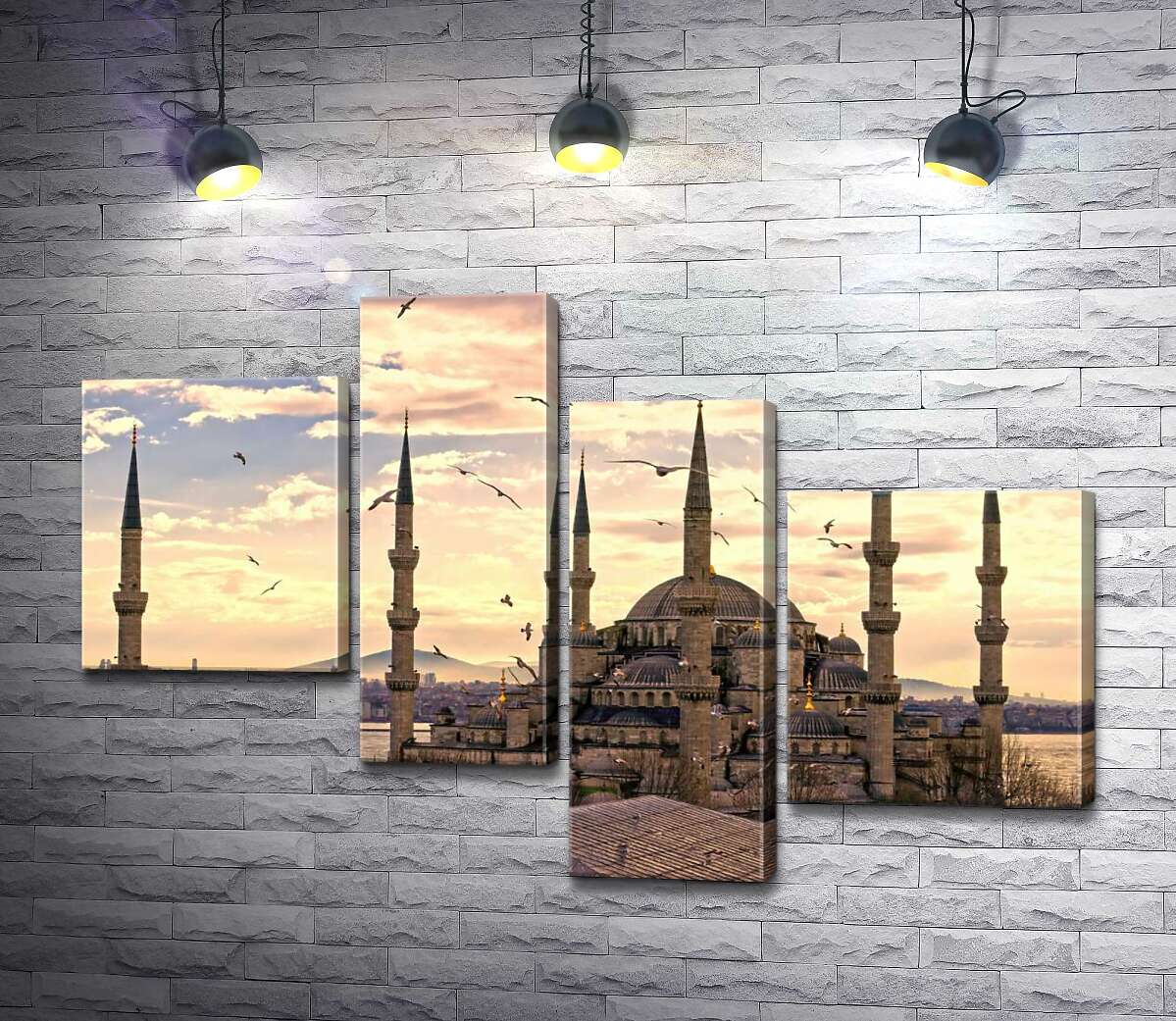 

Модульная картина ArtPoster Острые шпили Голубой мечети (Sultanahmet Camii) устремляются в небо Стамбула 100x69 см Модуль №20