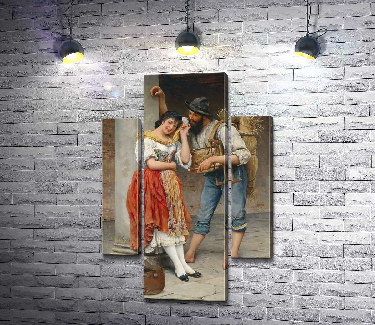 

Модульная картина ArtPoster Паук и муха (The Spider and the Fly) - Эжен де Блаас (Eugene de Blaas) 80x120 см Модуль №7