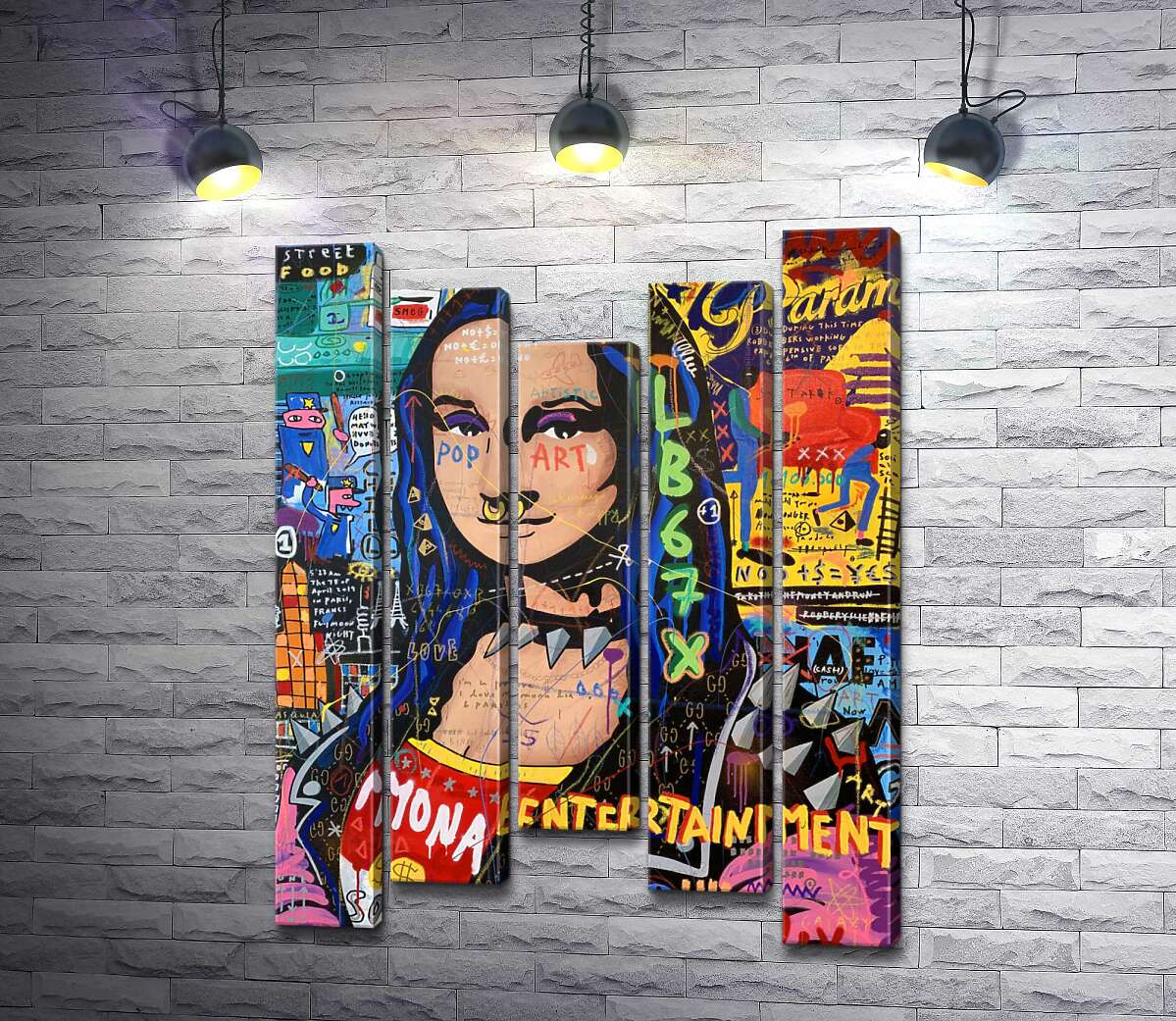 

Модульная картина ArtPoster Панк Мона Лиза (Punk Monalisa) - Джисбар 100x136 см Модуль №28