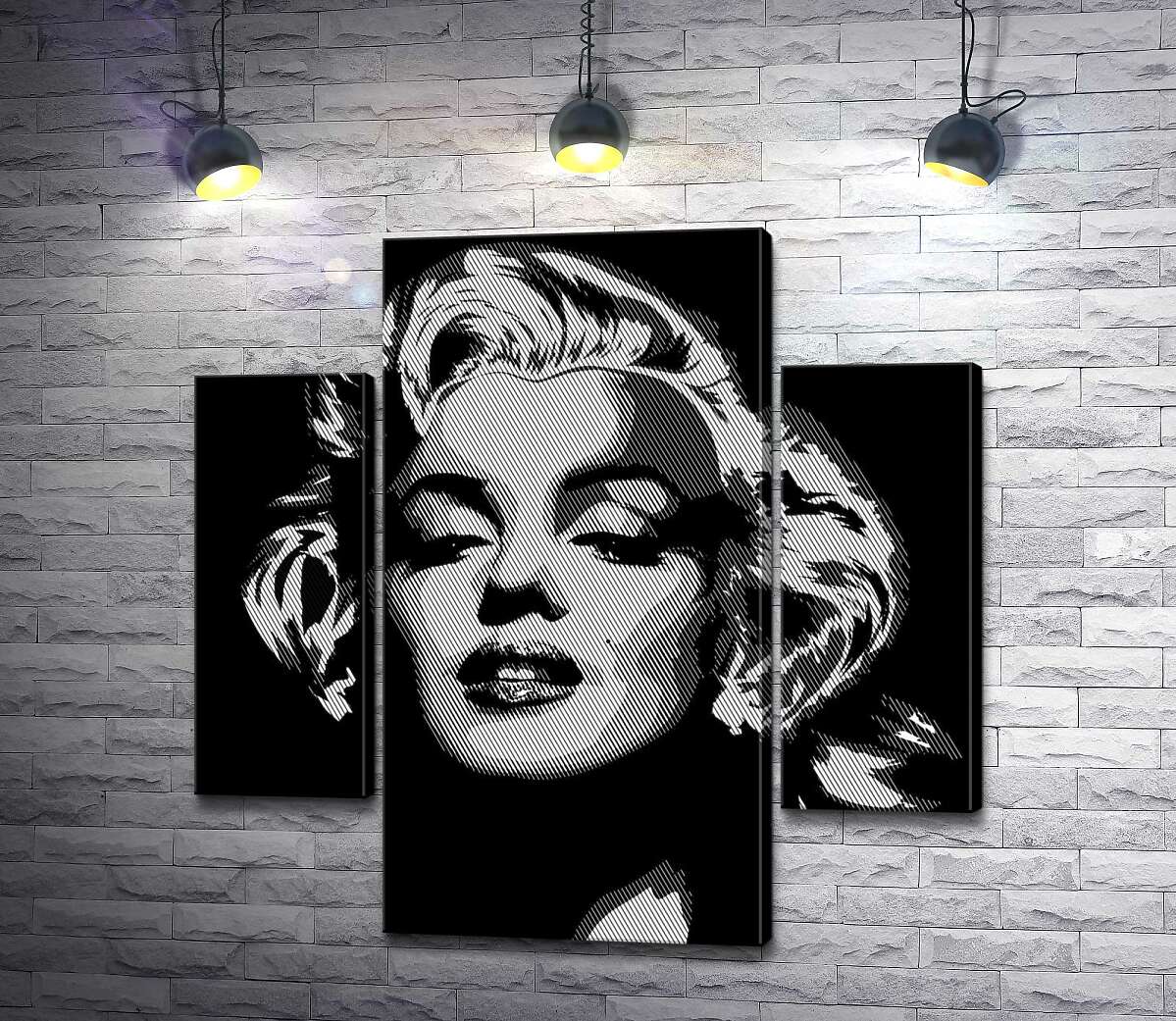 

Модульная картина ArtPoster Оттенки серого в портрете легендарной Мэрилин Монро (Marilyn Monroe) 131x130 см Модуль №7