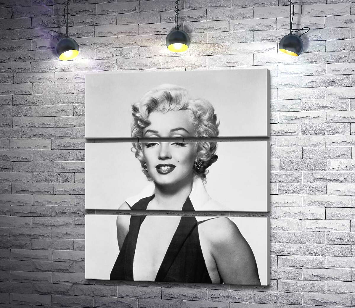 

Модульная картина ArtPoster Портрет Мэрилин Монро (Marilyn Monroe) в откровенном платье и черно-белых тонах 100x117 см Модуль №13