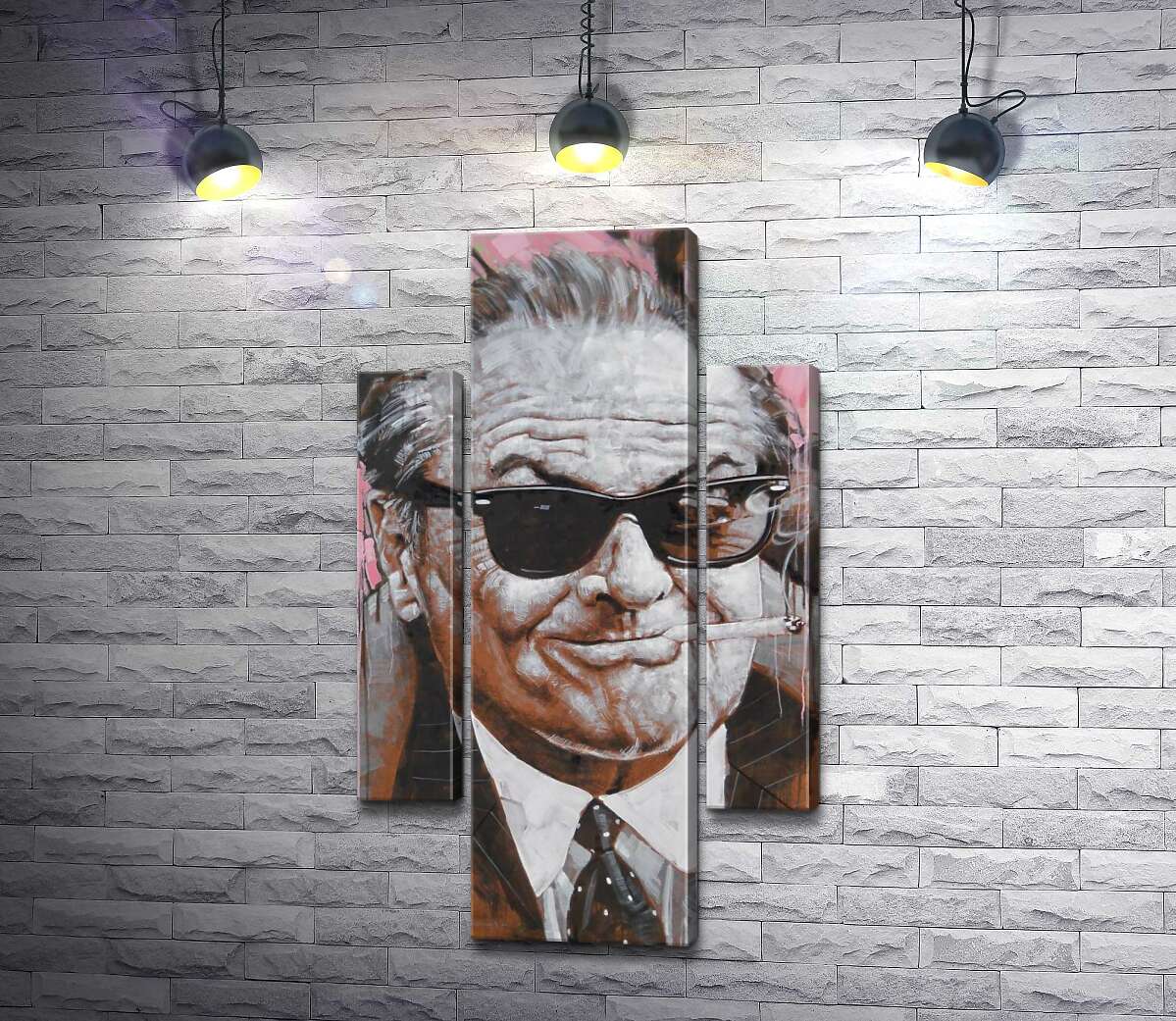 

Модульная картина ArtPoster Портрет улыбающегося Джека Николсона (Jack Nicholson) с сигаретой в зубах 80x143 см Модуль №7