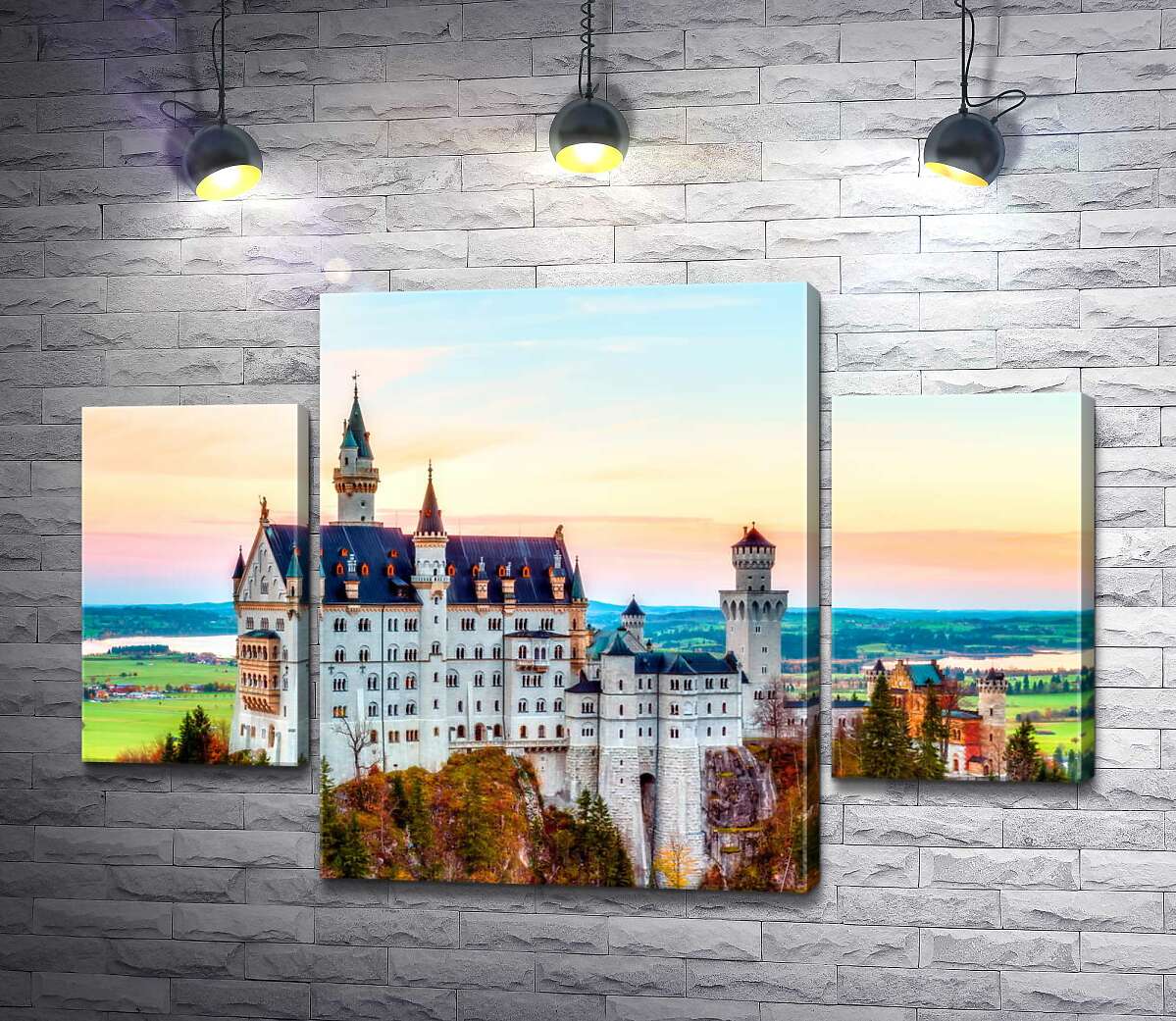 

Модульная картина ArtPoster Осень на холмах вокруг замка Нойшванштайн 100x69 см Модуль №7