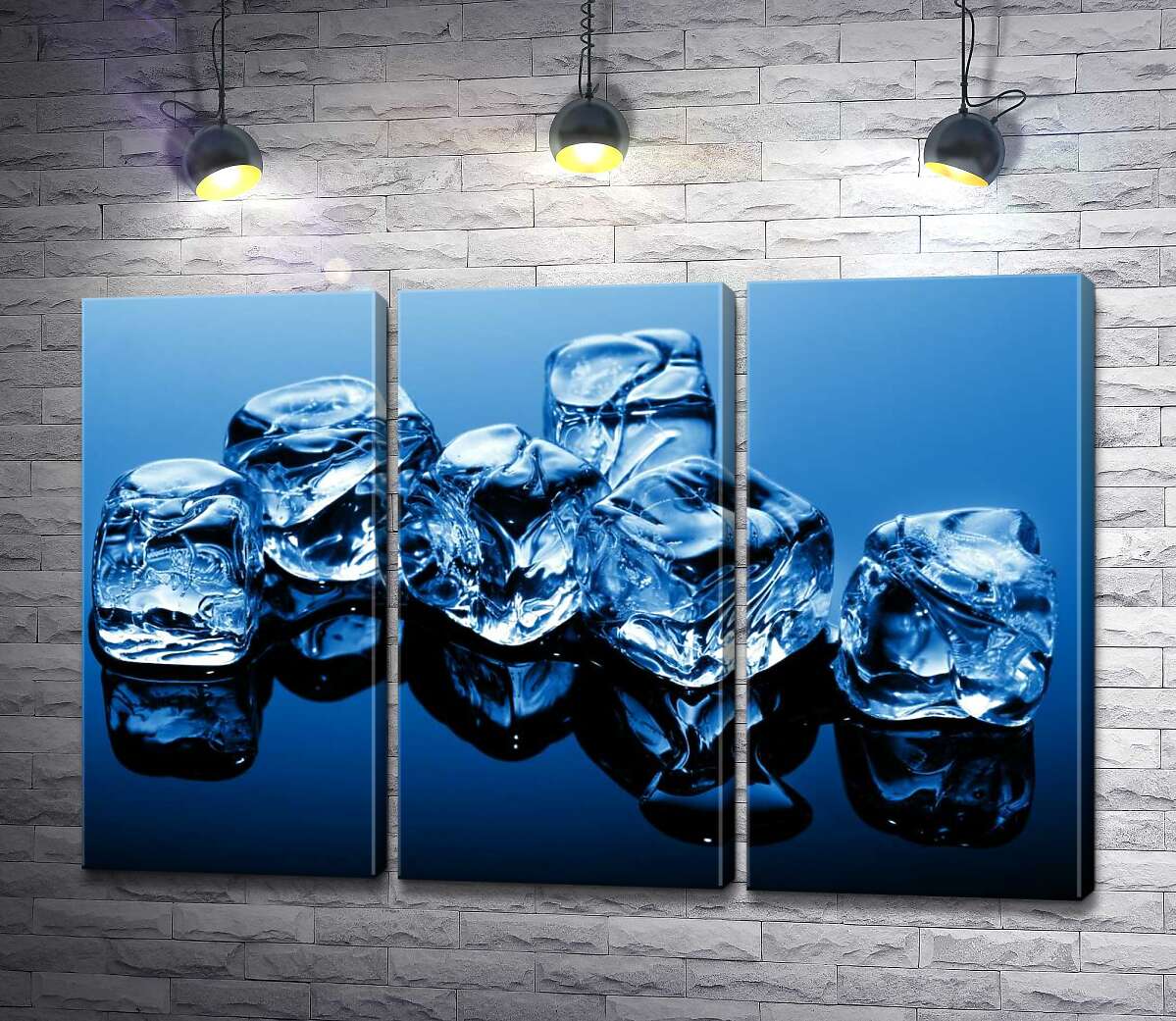 

Модульная картина ArtPoster Плавные формы кубиков льда 132x87 см Модуль №11