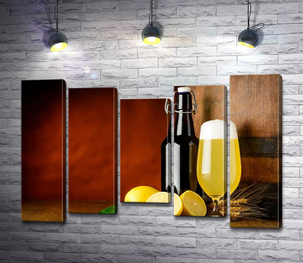 

Модульная картина ArtPoster Особенный вкус пива с лимоном 130x88 см Модуль №28