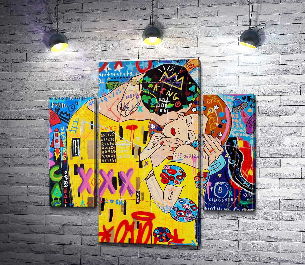 

Модульная картина ArtPoster Поцелуй (Kiss) – Джисбар 100x100 см Модуль №7