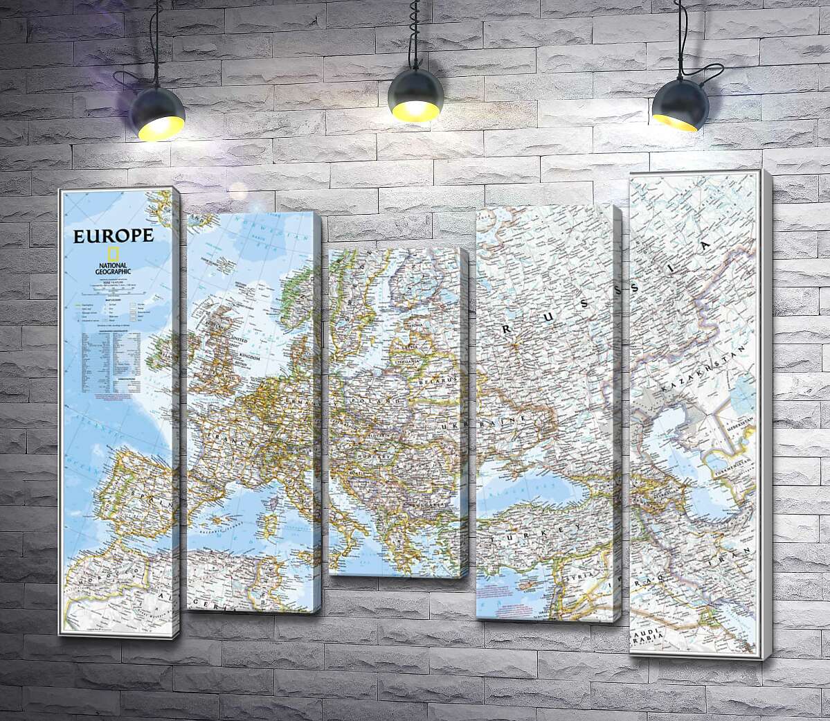 

Модульная картина ArtPoster Политическая карта Европы от National Geographic 100x79 см Модуль №28