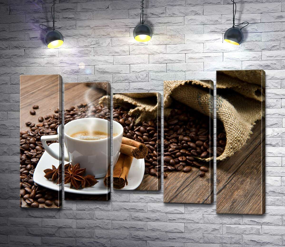 

Модульная картина ArtPoster Пастельные оттенки доппио эспрессо со специями и зернами кофе 100x69 см Модуль №28