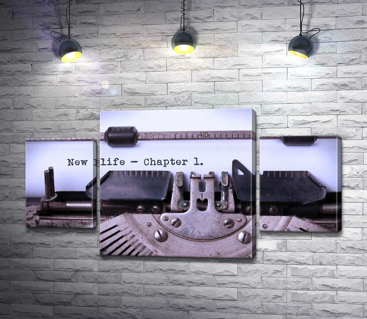 

Модульная картина ArtPoster Первая глава книги на пишущей машинке 80x44 см Модуль №7