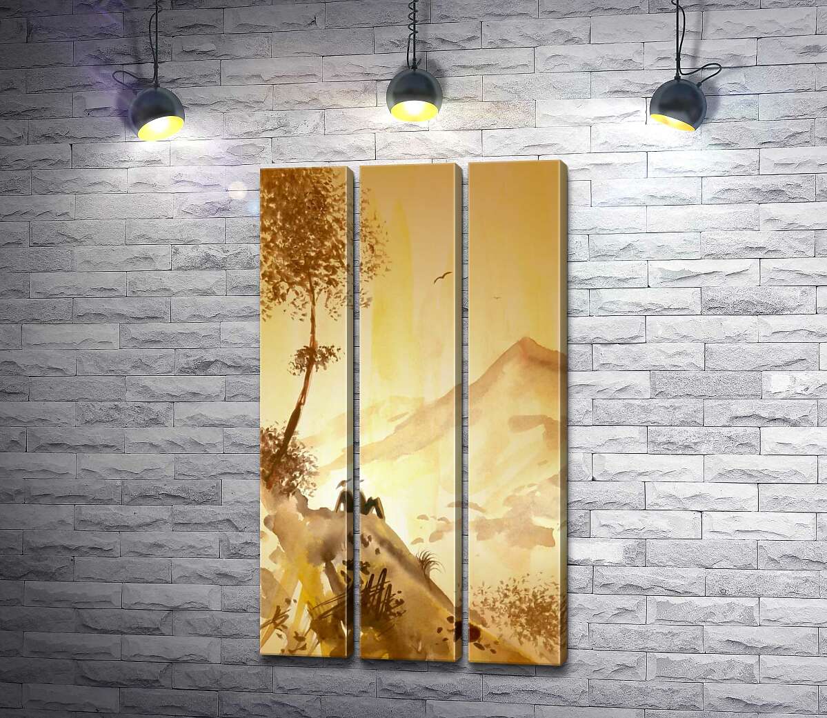 

Модульная картина ArtPoster Отдых между скалистыми горами 111x205 см Модуль №11