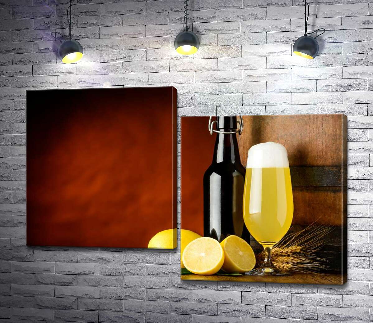 

Модульная картина ArtPoster Особенный вкус пива с лимоном 130x88 см Модуль №5