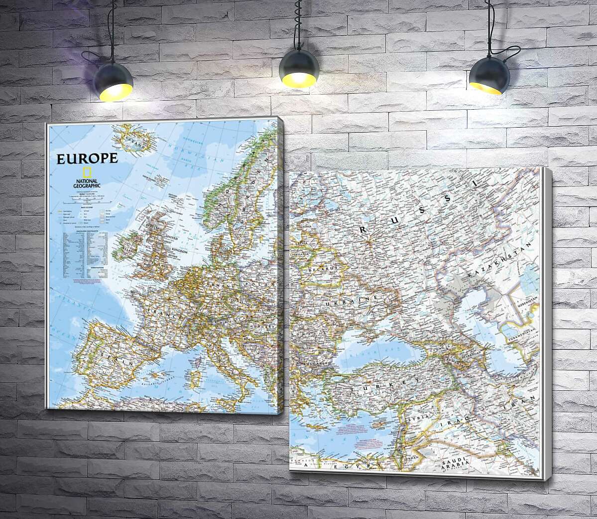 

Модульная картина ArtPoster Политическая карта Европы от National Geographic 100x78 см Модуль №5