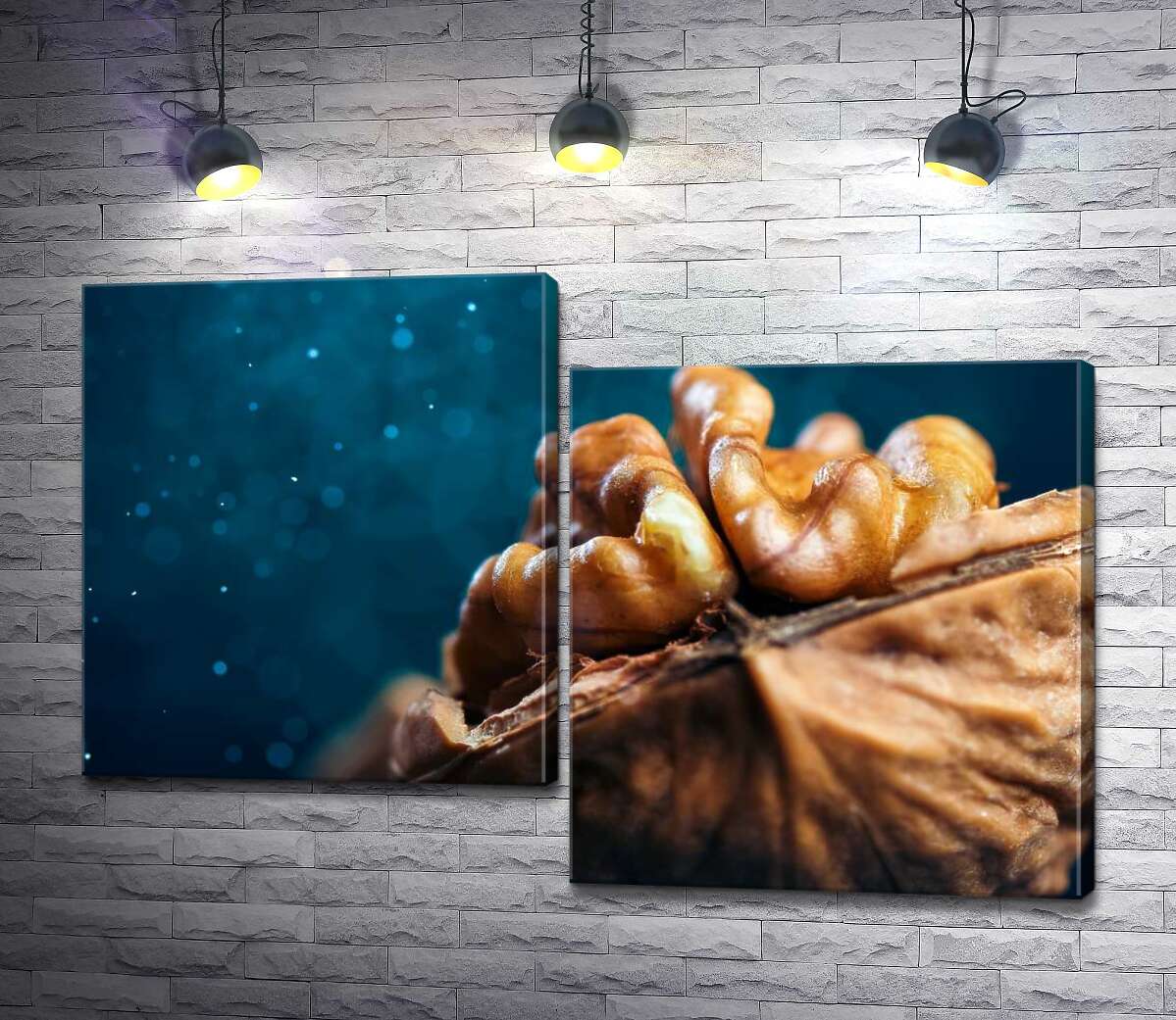 

Модульная картина ArtPoster Очищенная половинка грецкого ореха 130x88 см Модуль №5