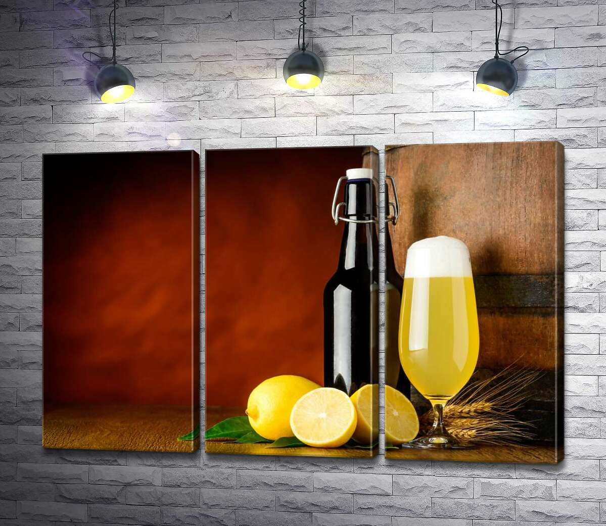 

Модульная картина ArtPoster Особенный вкус пива с лимоном 60x40 см Модуль №11