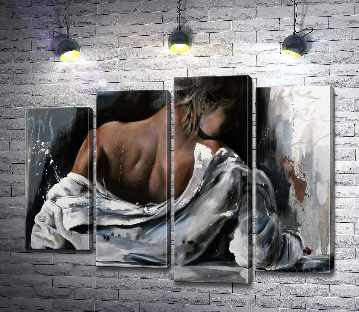 

Модульная картина ArtPoster Откровенная соблазнительность в силуэте женской спины 80x63 см Модуль №21