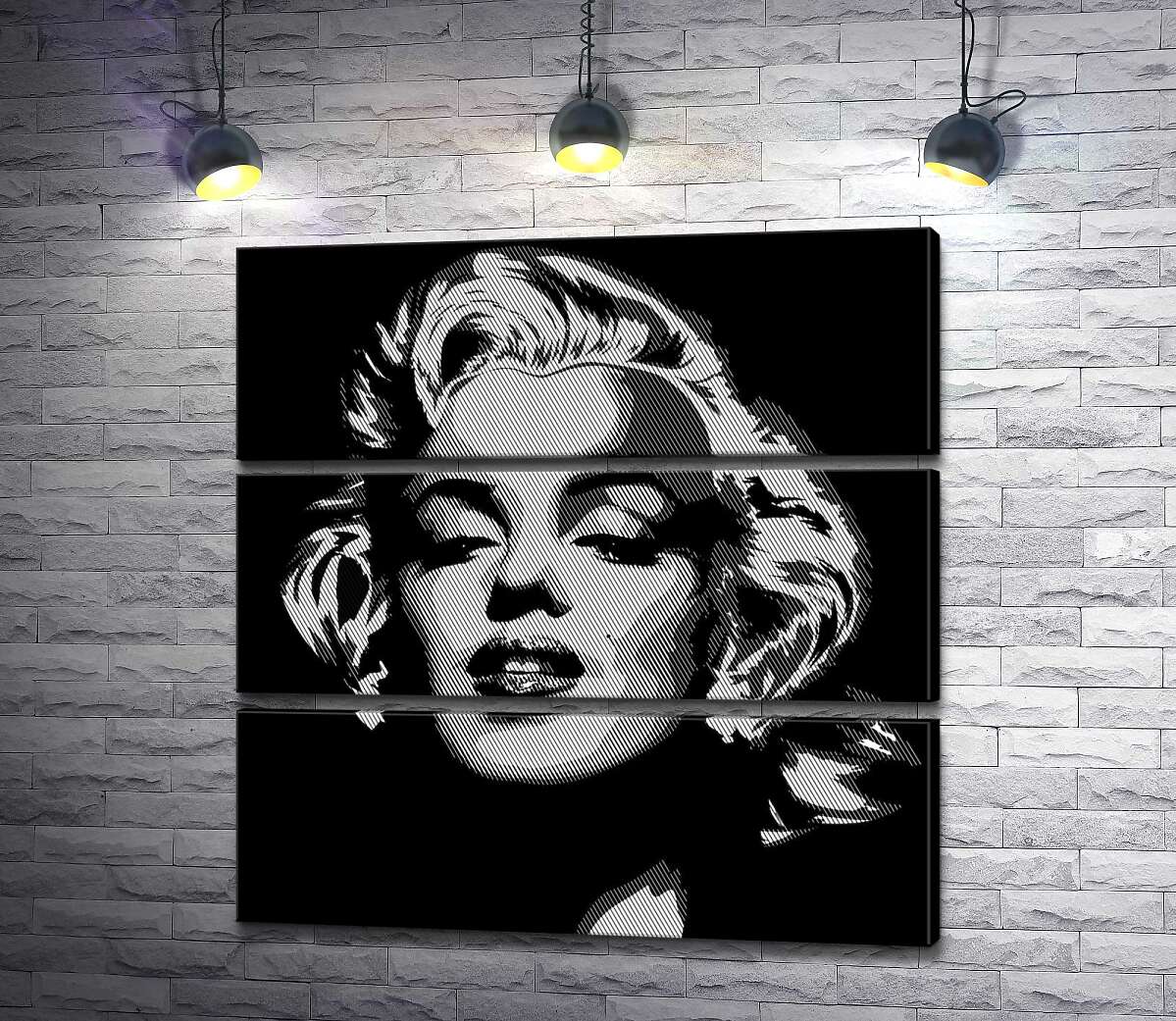 

Модульная картина ArtPoster Оттенки серого в портрете легендарной Мэрилин Монро (Marilyn Monroe) 100x102 см Модуль №13