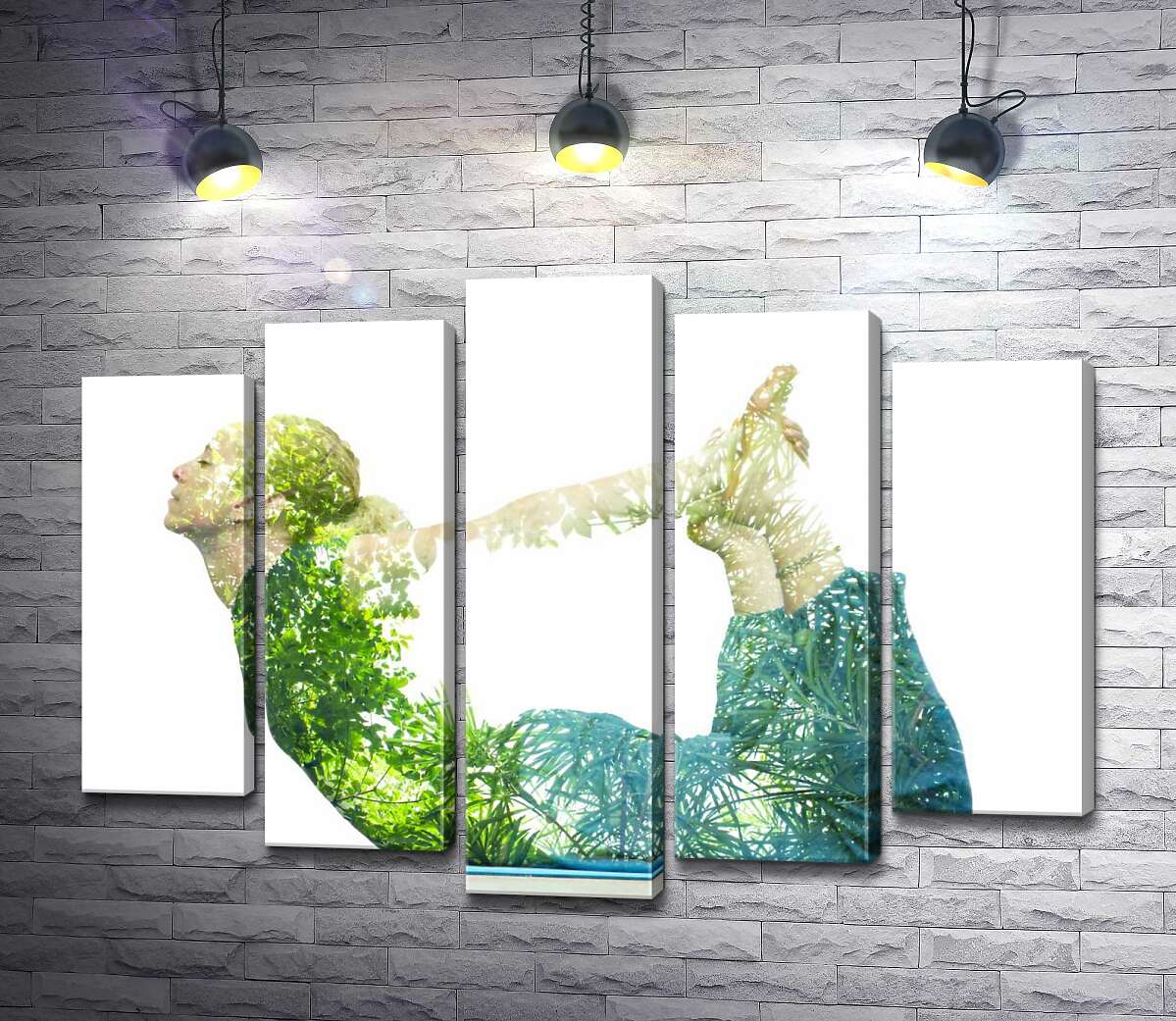 

Модульная картина ArtPoster Природа оживает в позе йоги 130x96 см Модуль №26