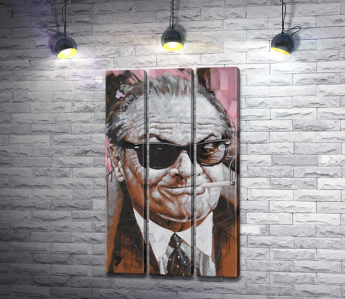 

Модульная картина ArtPoster Портрет улыбающегося Джека Николсона (Jack Nicholson) с сигаретой в зубах 60x106 см Модуль №11