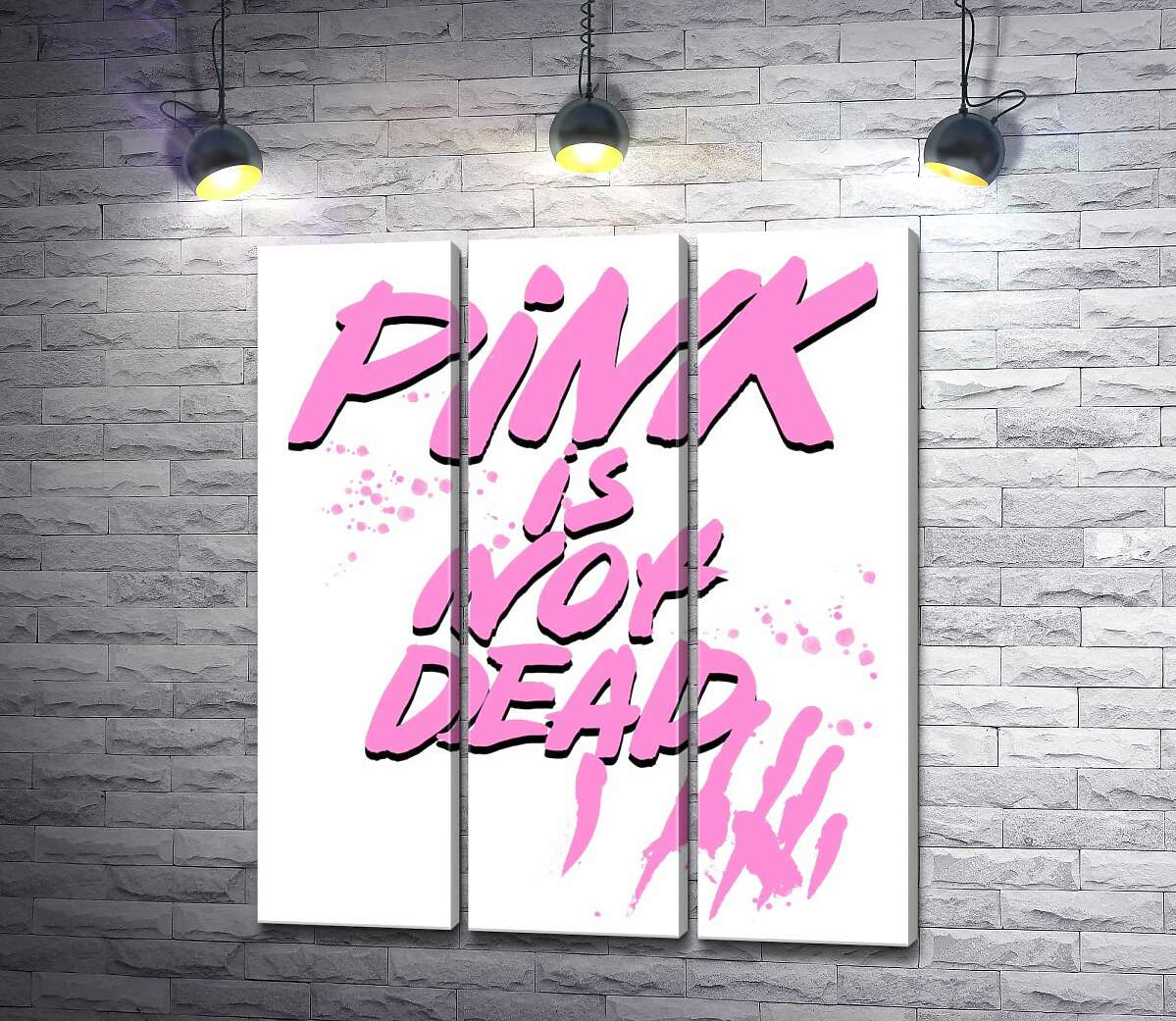 

Модульная картина ArtPoster Провоцирующая надпись "pink is not dead" 60x71 см Модуль №11