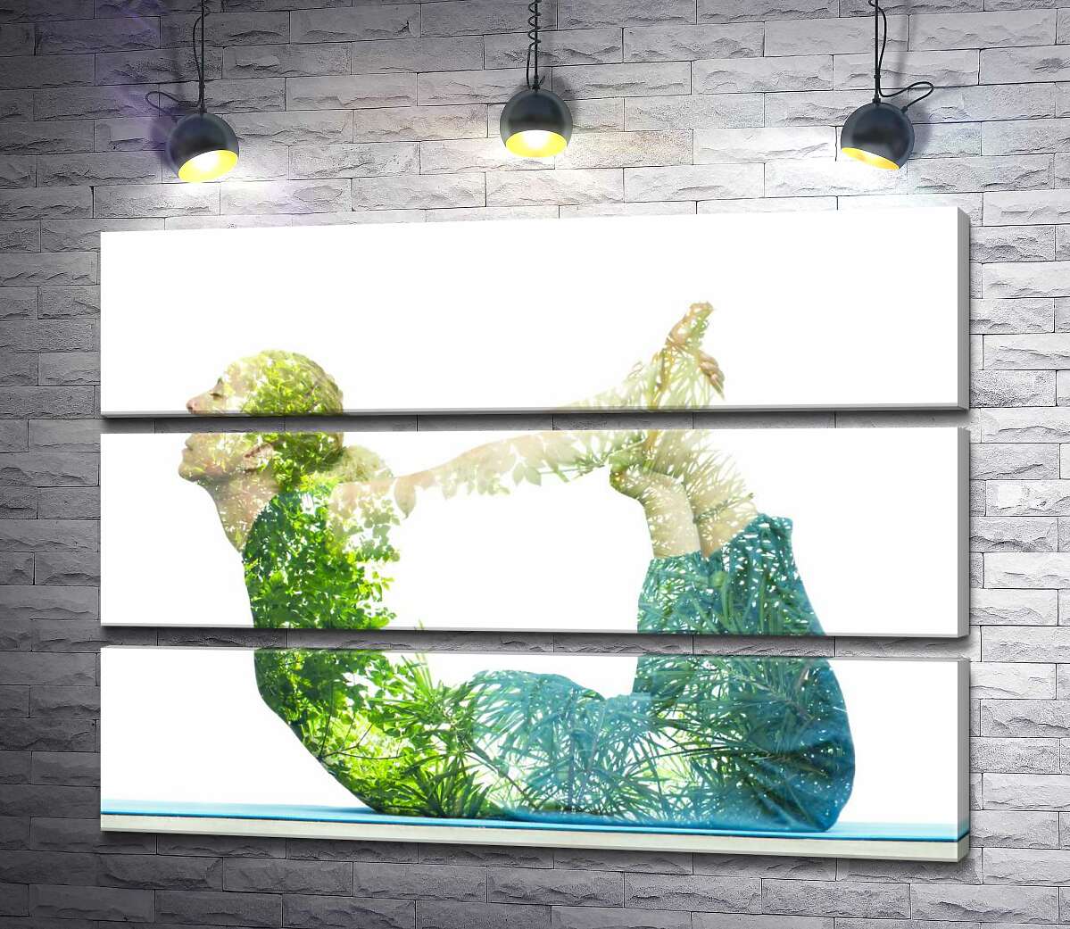 

Модульная картина ArtPoster Природа оживает в позе йоги 130x96 см Модуль №13