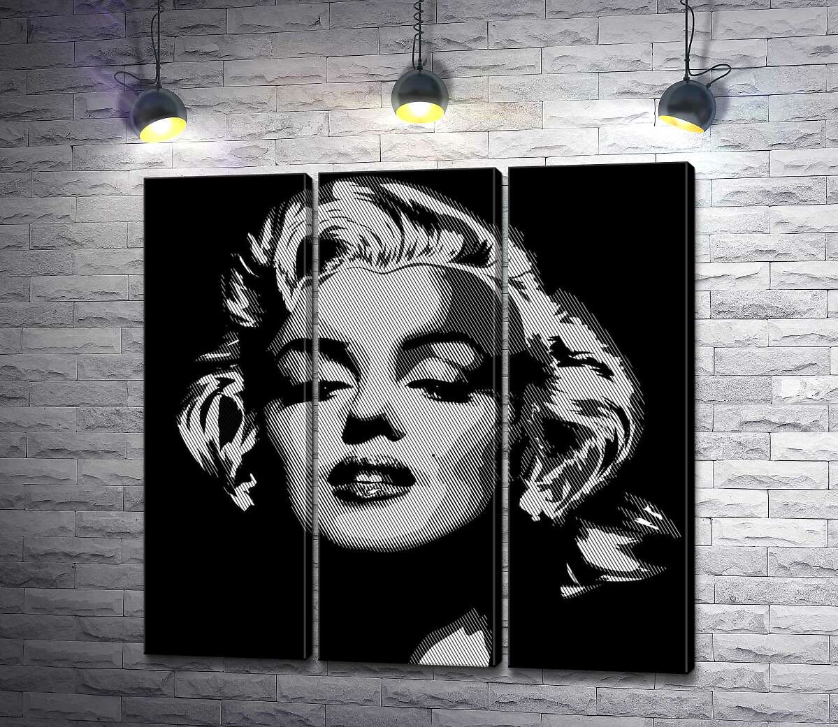 

Модульная картина ArtPoster Оттенки серого в портрете легендарной Мэрилин Монро (Marilyn Monroe) 60x60 см Модуль №11