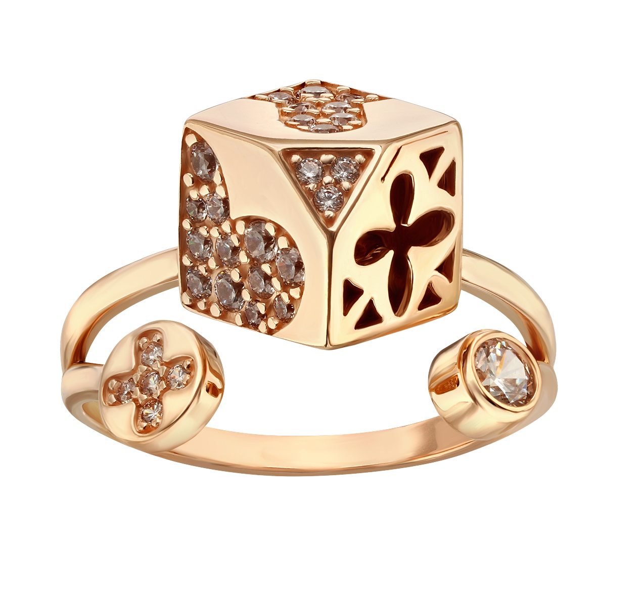 

Золотое кольцо с фианитами Tango Jewellery Company 380619 размер 17