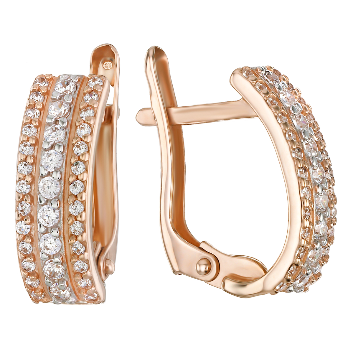 

Серьги из красного золота с фианитами Tango Jewellery Company 420946