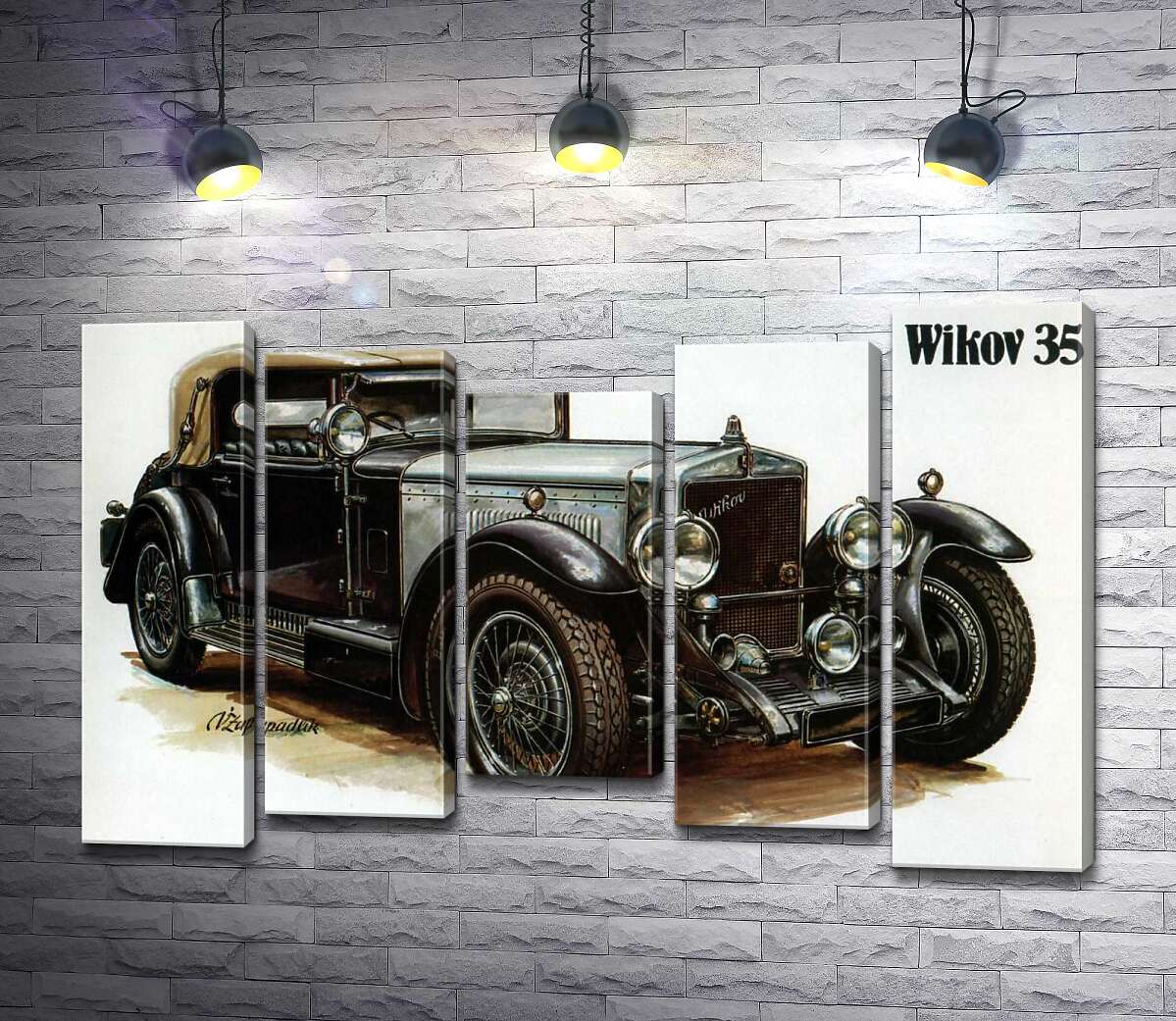 

Модульная картина ArtPoster Ретро-автомобиль Wikov 35 130x85 см Модуль №28