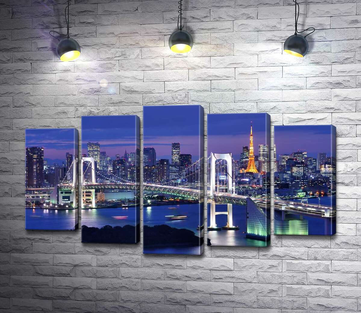 

Модульная картина ArtPoster Свет радужного моста в Токио 130x75 см Модуль №26