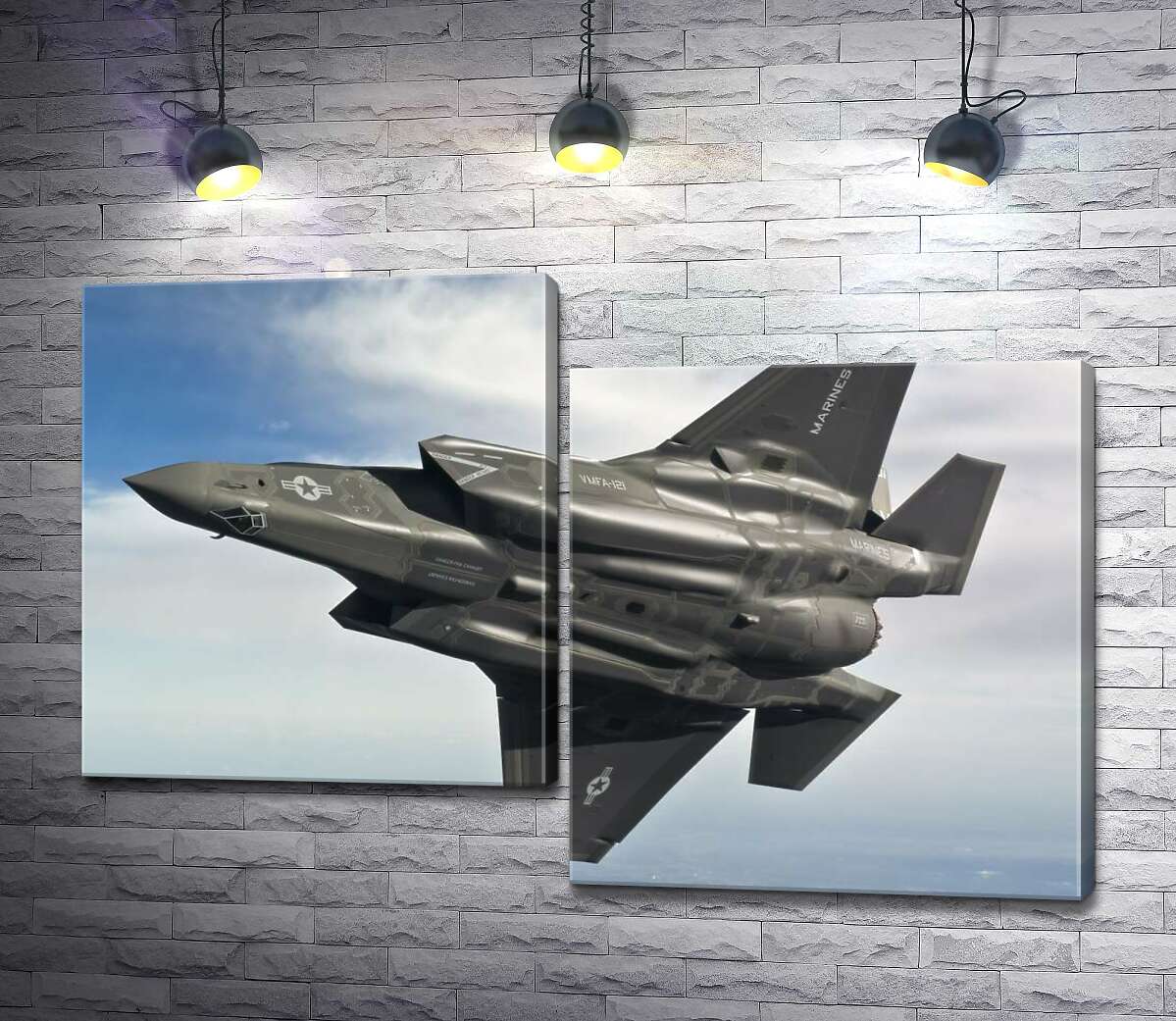 

Модульная картина ArtPoster Сверхзвуковой американский истребитель-бомбардировщик в полете 130x88 см Модуль №5