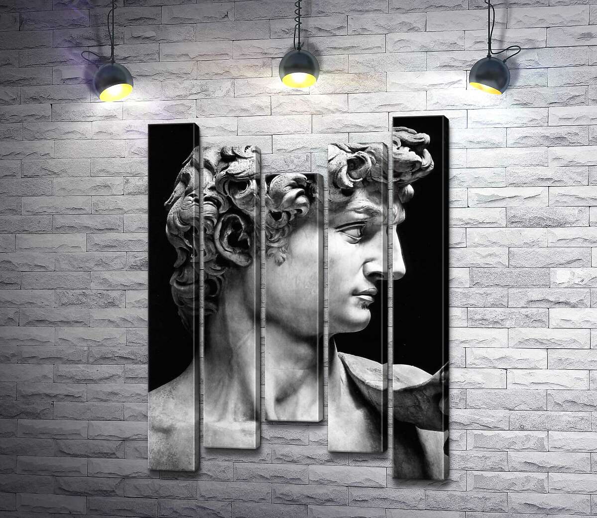 

Модульная картина ArtPoster Профиль скульптуры Давида - Микеланджело Буонарроти (Michelangelo Buonarroti) 100x144 см Модуль №28
