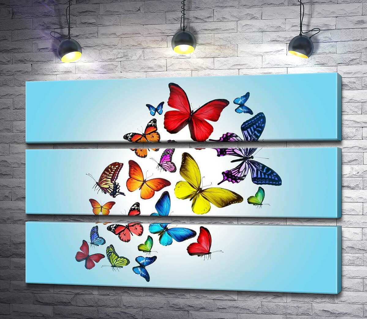 

Модульная картина ArtPoster Радужная стая бабочек 100x69 см Модуль №13