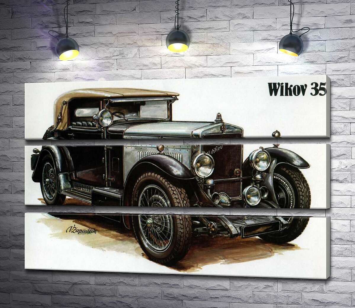 

Модульная картина ArtPoster Ретро-автомобиль Wikov 35 94x60 см Модуль №13