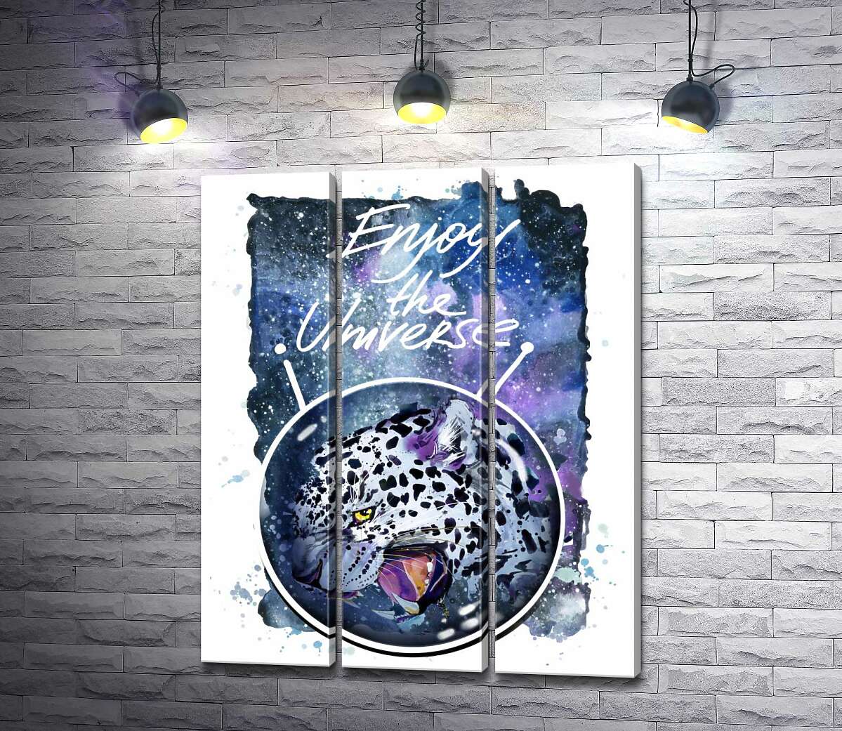 

Модульная картина ArtPoster Пятнистый леопард в космосе под названием "Enjoy the Universe" 132x166 см Модуль №11
