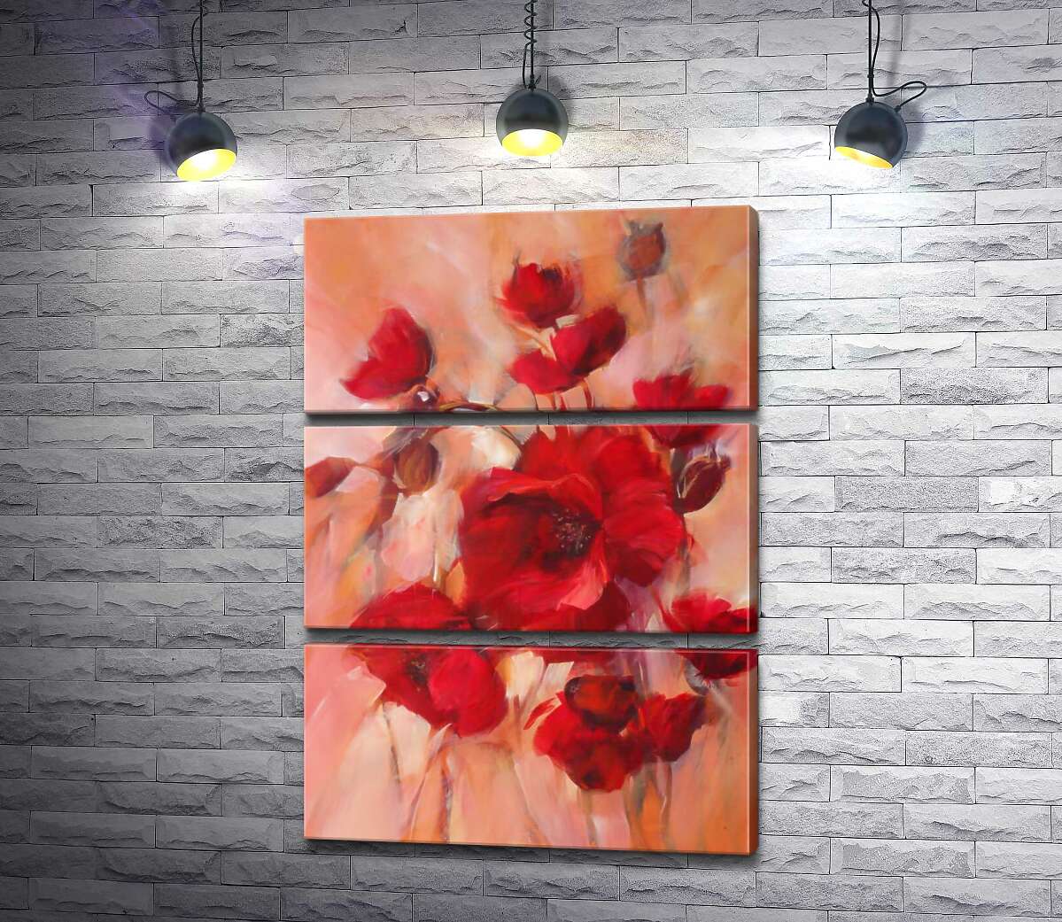 

Модульная картина ArtPoster Пышные головки мака наклонились на тонких стеблях 50x72 см Модуль №13