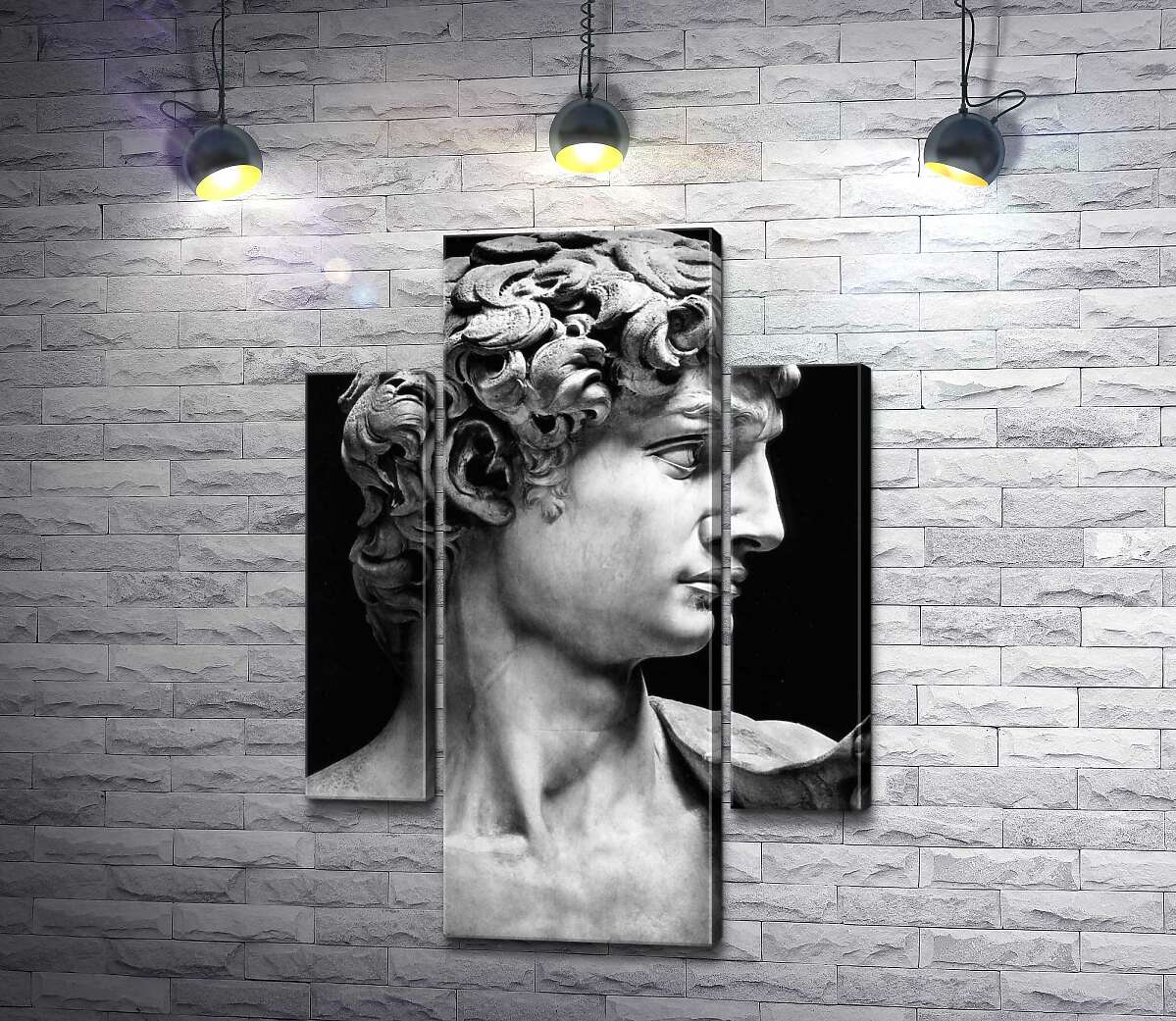 

Модульная картина ArtPoster Профиль скульптуры Давида - Микеланджело Буонарроти (Michelangelo Buonarroti) 80x115 см Модуль №7