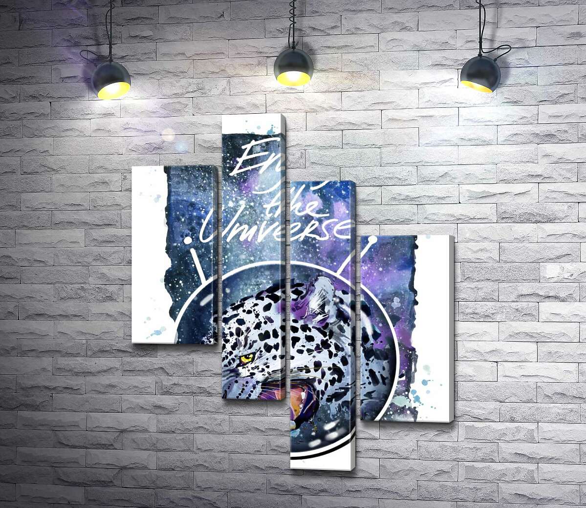 

Модульная картина ArtPoster Пятнистый леопард в космосе под названием "Enjoy the Universe" 130x167 см Модуль №20