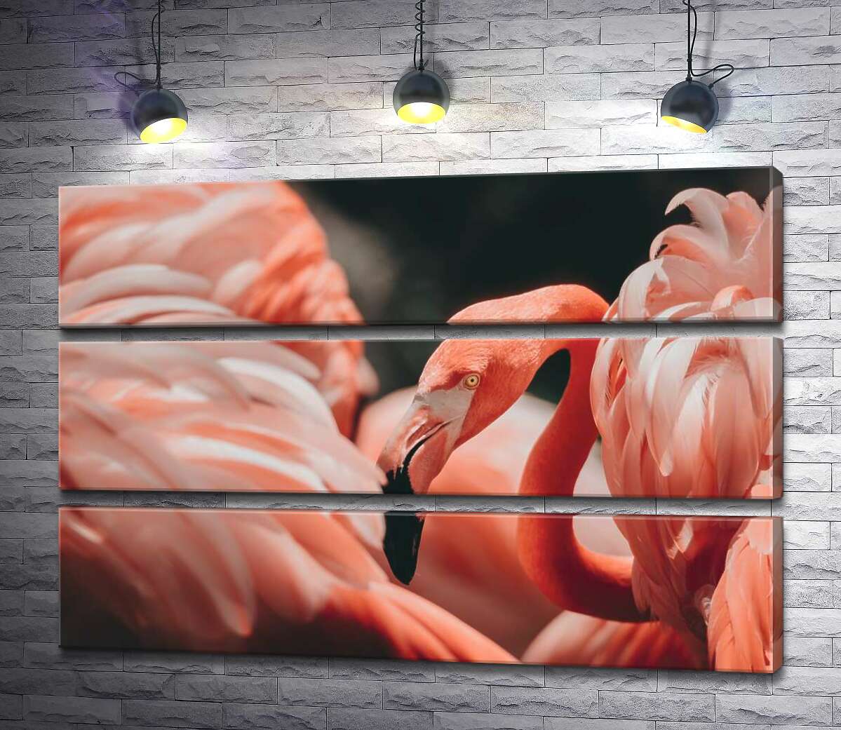 

Модульная картина ArtPoster Розовые облака из оперения фламинго 90x60 см Модуль №13