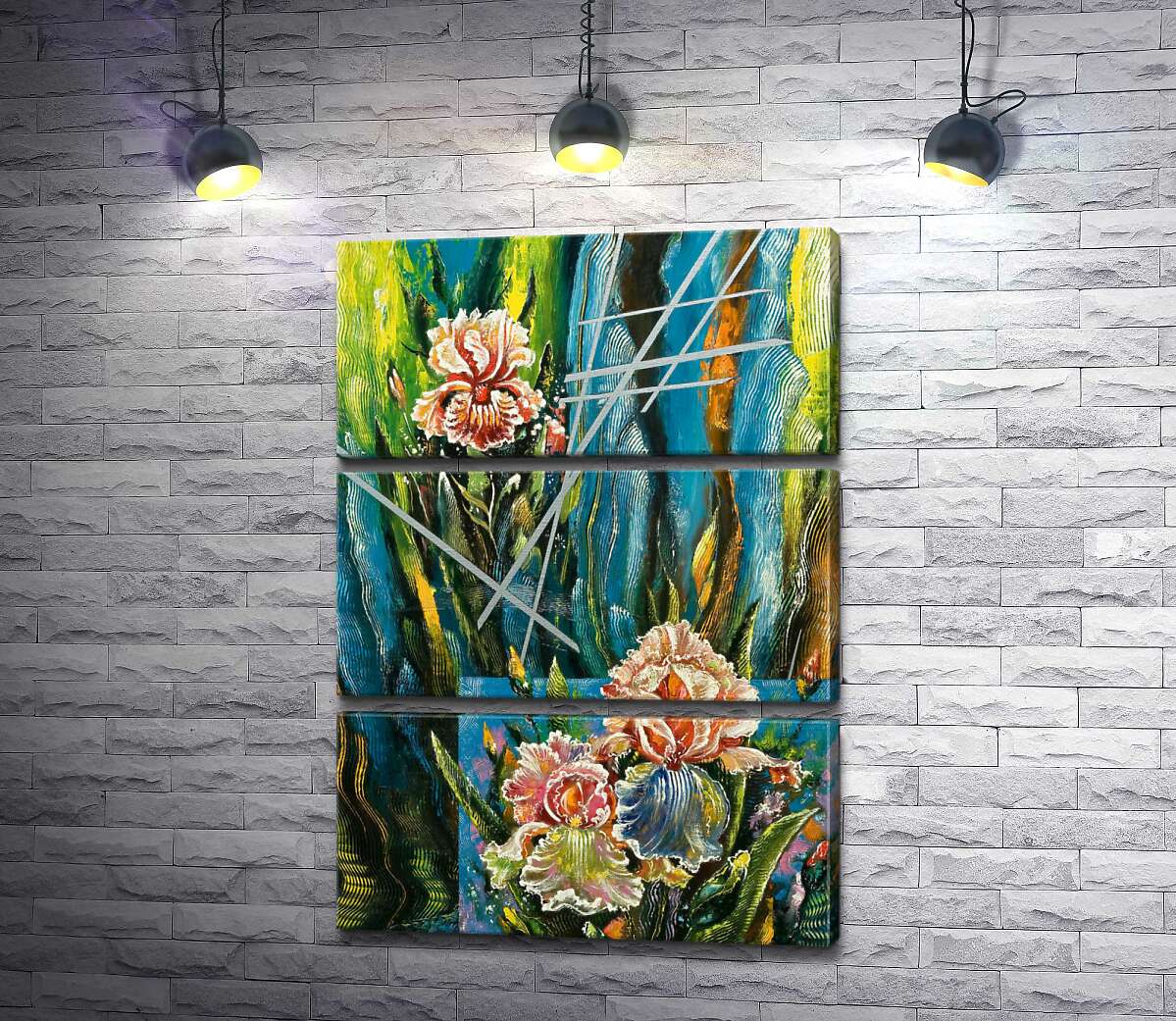 

Модульная картина ArtPoster Розовые волны лепестков ирисов 130x183 см Модуль №13