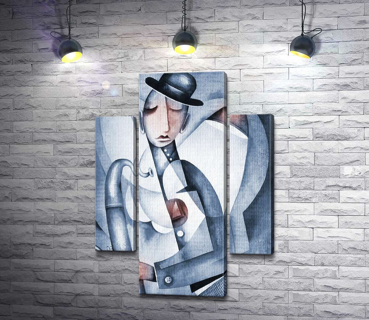 

Модульная картина ArtPoster Саксофонист играет мелодию в свете фонарей 80x114 см Модуль №7