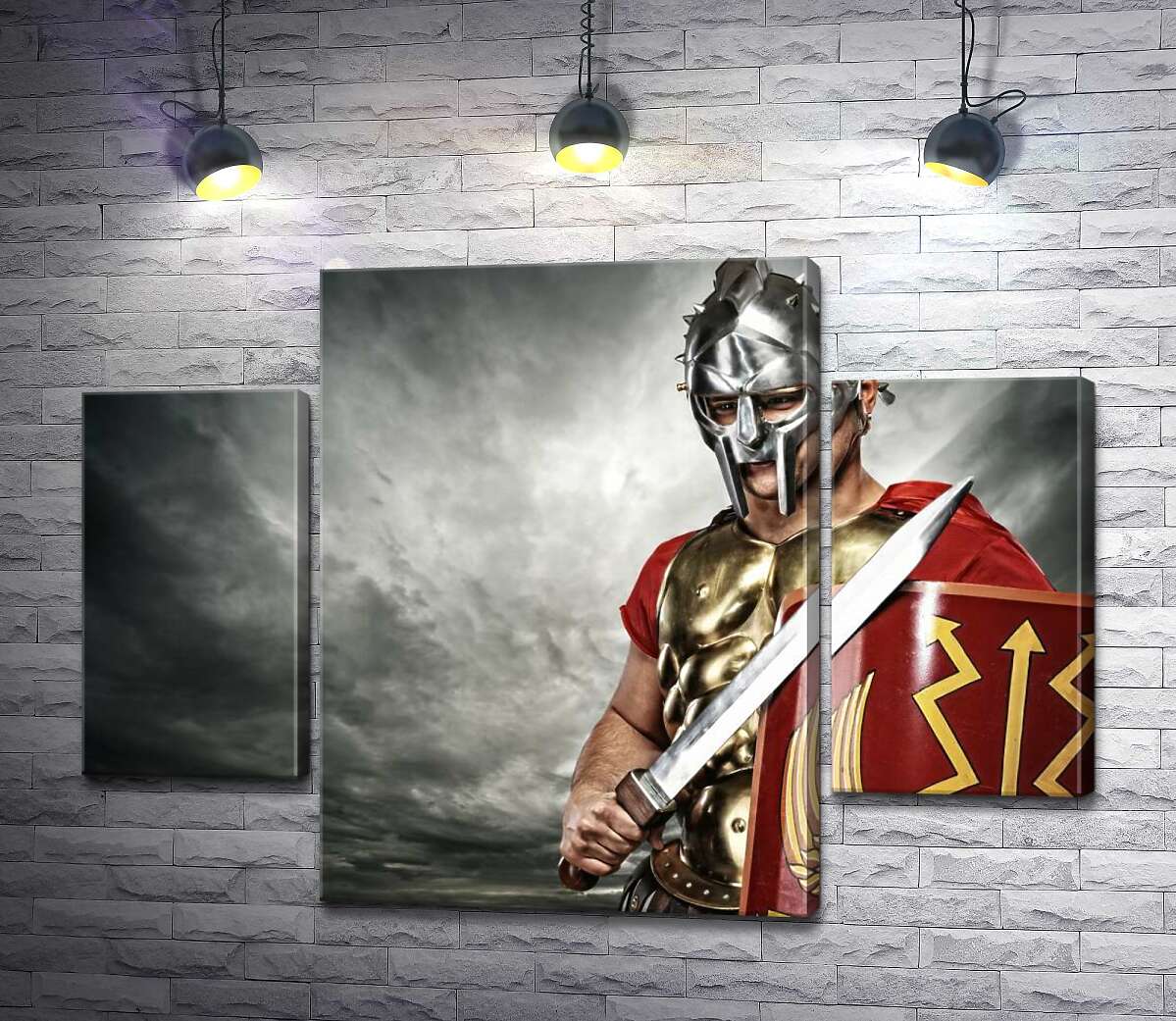 

Модульная картина ArtPoster Римский легионер с мечом и щитом 80x59 см Модуль №7