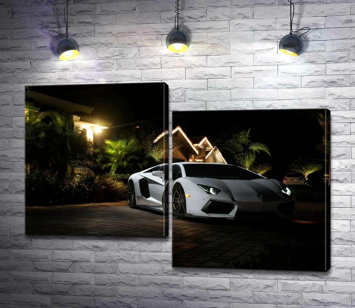 

Модульная картина ArtPoster Роскошь автомобиля Ламборгини среди тропической виллы 100x68 см Модуль №5
