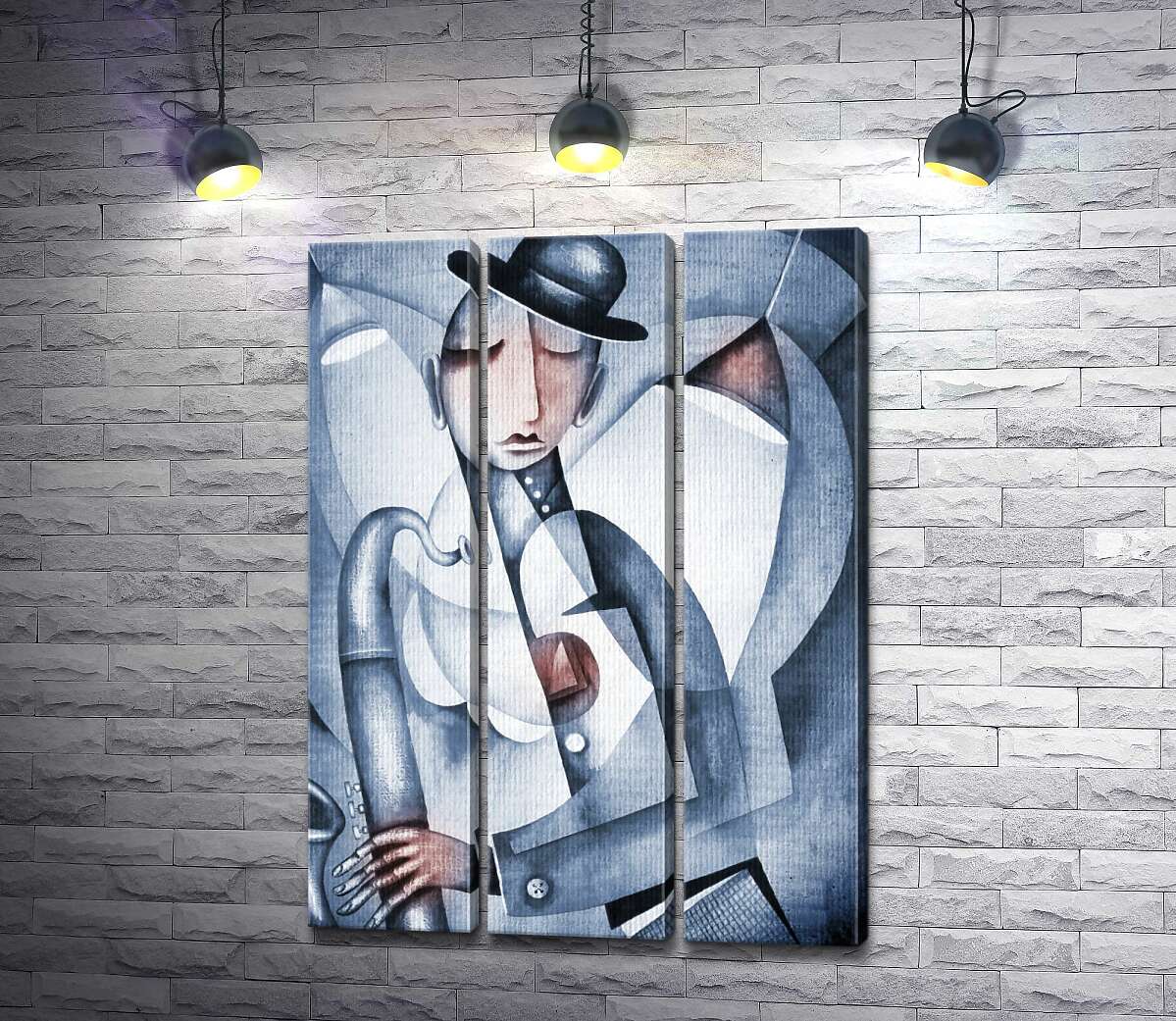 

Модульная картина ArtPoster Саксофонист играет мелодию в свете фонарей 60x85 см Модуль №11