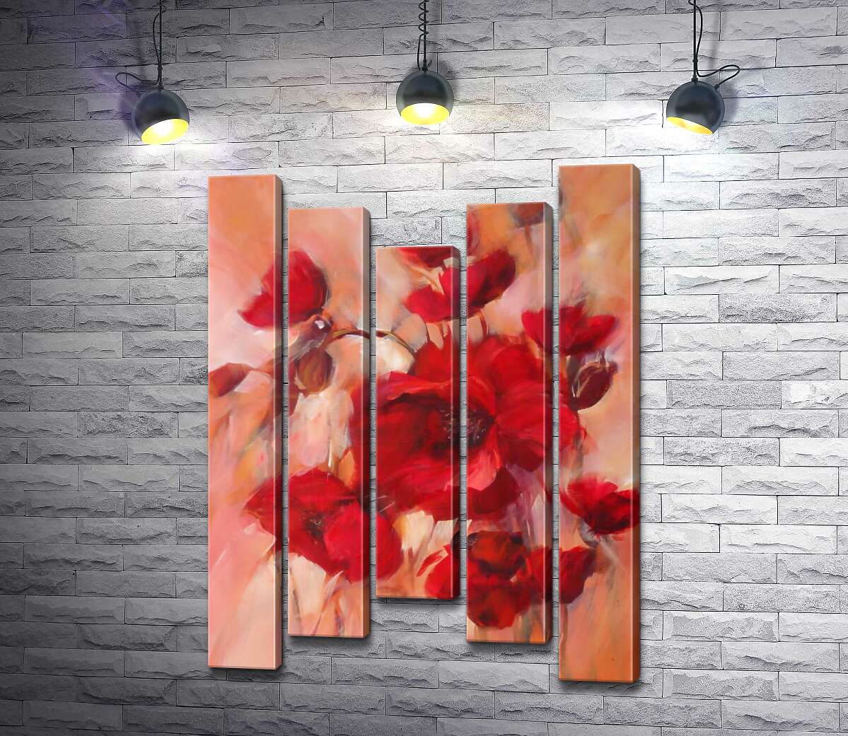 

Модульная картина ArtPoster Пышные головки мака наклонились на тонких стеблях 130x185 см Модуль №28