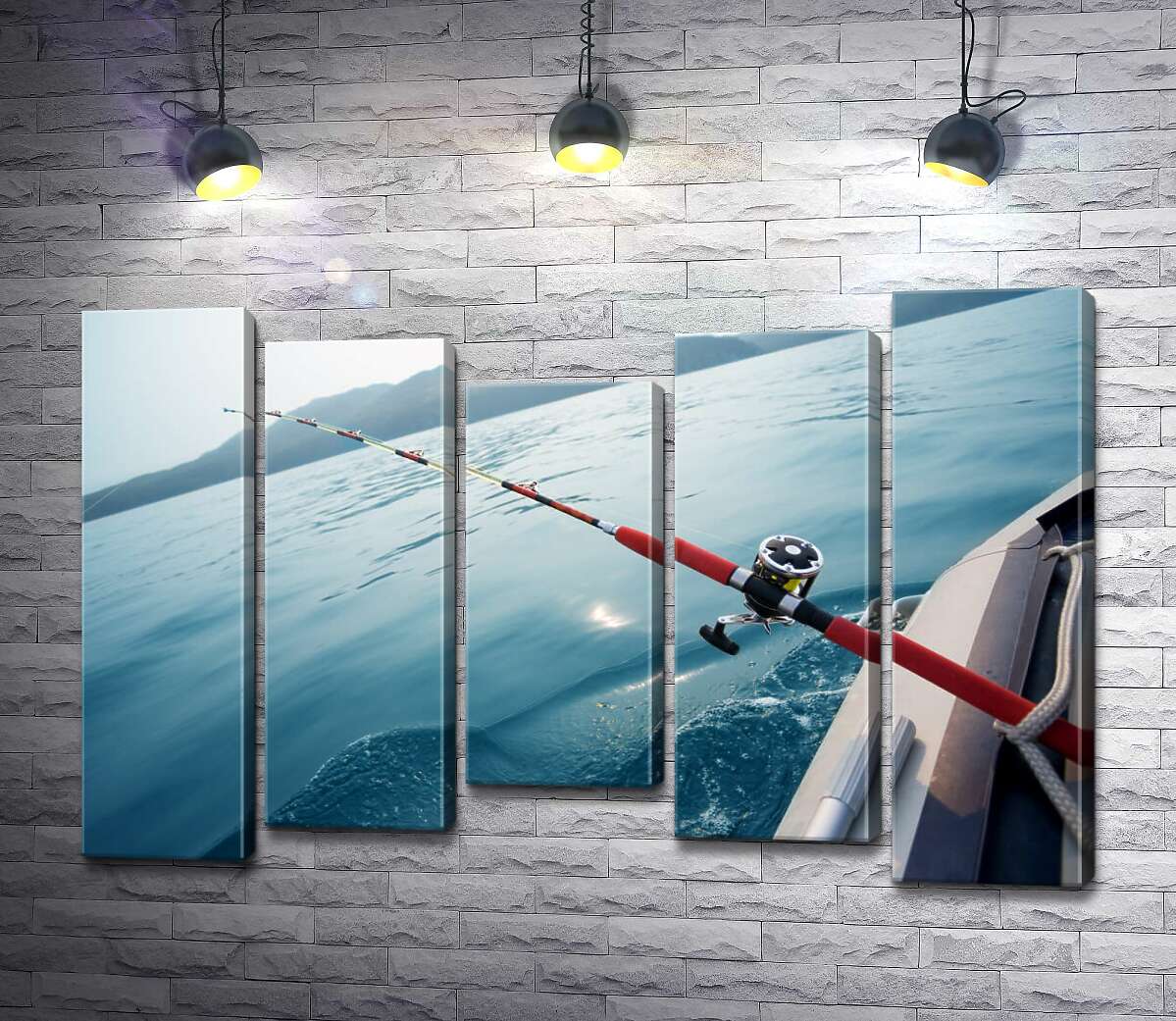 

Модульная картина ArtPoster Среди воды в ожидании улова на заброшенную удочку 130x88 см Модуль №28